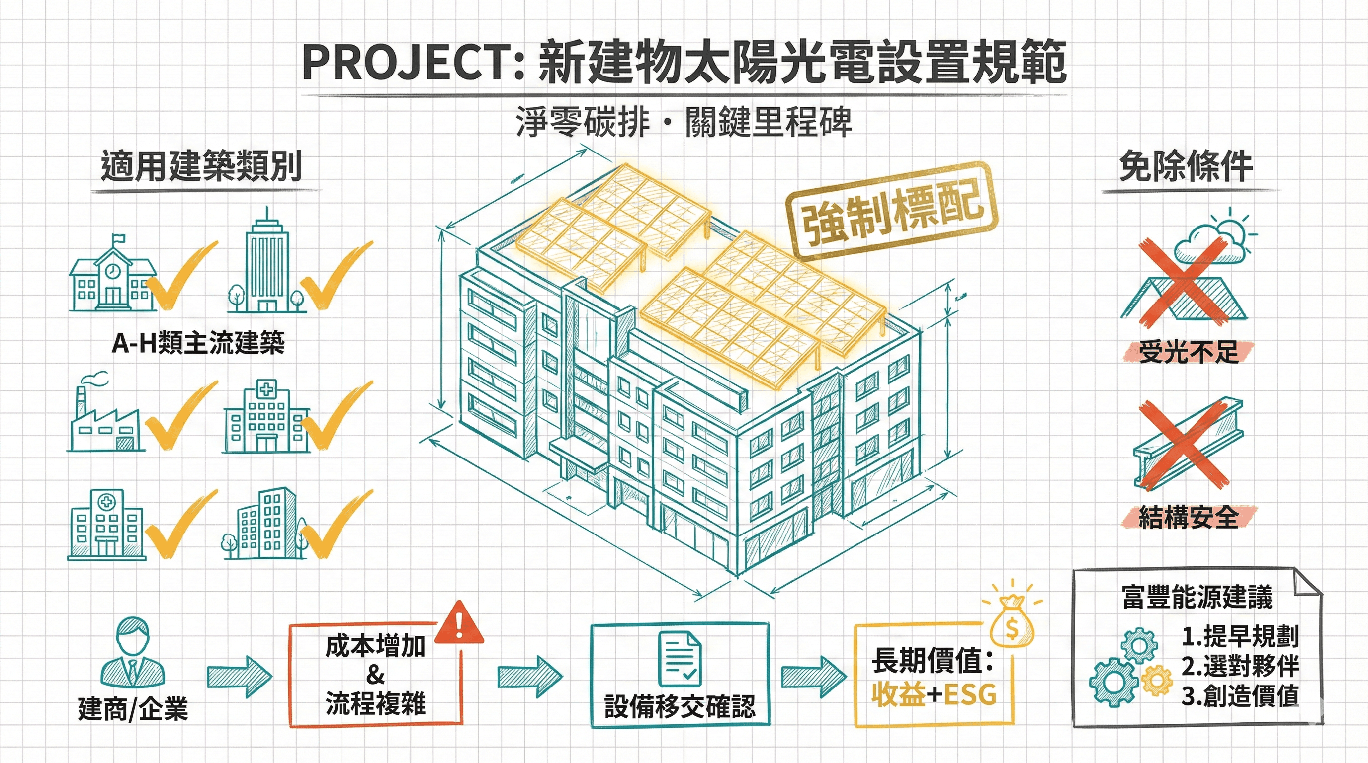 【法規更新】建築物強制裝太陽能！新法規懶人包一次看懂