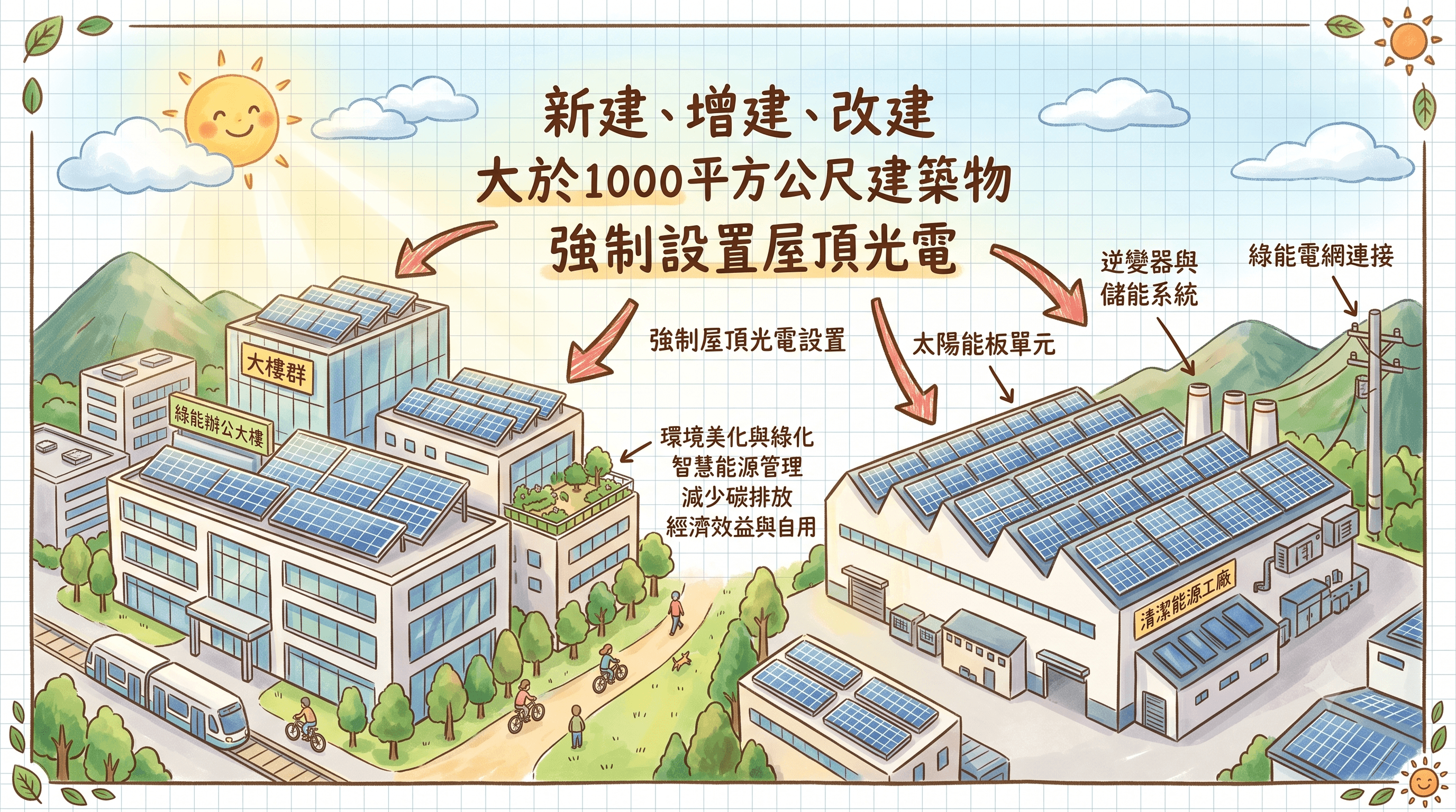 2026年8月1日屋頂光電強制裝設新制上路！哪些建築物需要設置太陽能板？完整解析