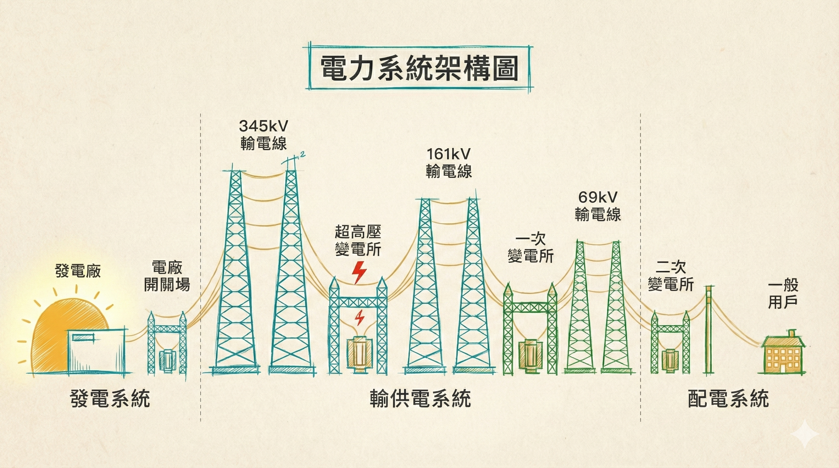 電力系統架構圖